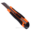 China Retractable Utility Knife with Premium Rubbered Handle Factory